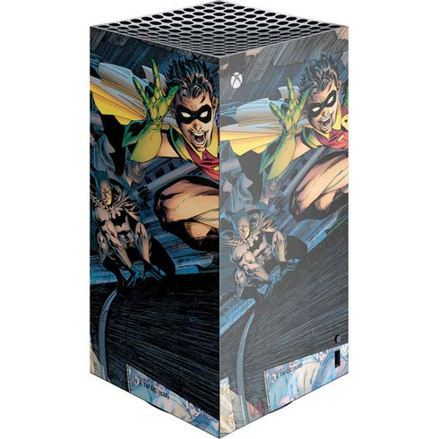 DC Comics Batman All Star Batman & Robin, The Boy Wonder ( Batman & Robin in Action) By Jim Lee XBox Series X Digital Edition Console Skin